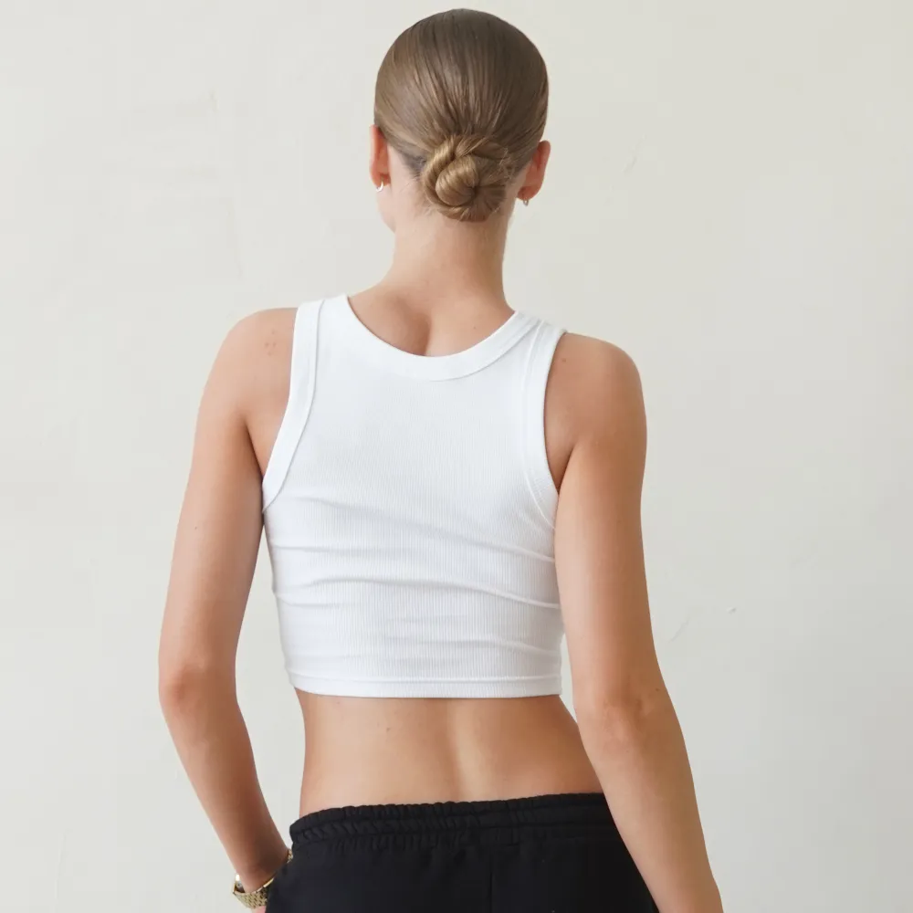 Топ в рубчик, Цвет: Белый, Размер: XS, изображение 5