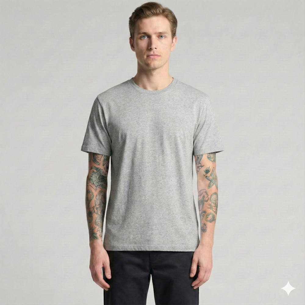 Футболка мужская классическая DAILY, Цвет: Светло-серый меланж, Размер: M