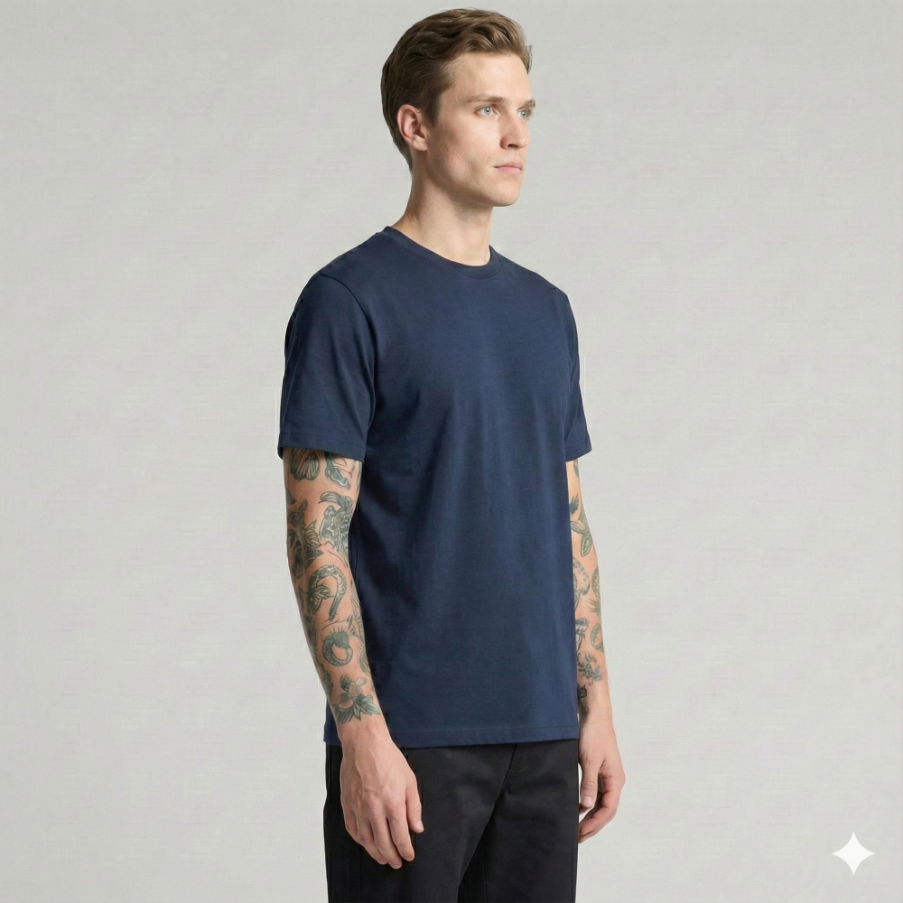 Футболка мужская классическая DAILY, Цвет: Темно-синий, Размер: XS, изображение 2