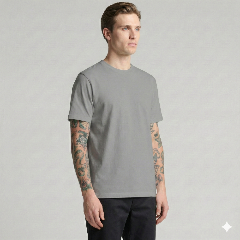 Футболка мужская классическая DAILY, Цвет: Серый, Размер: S, изображение 2