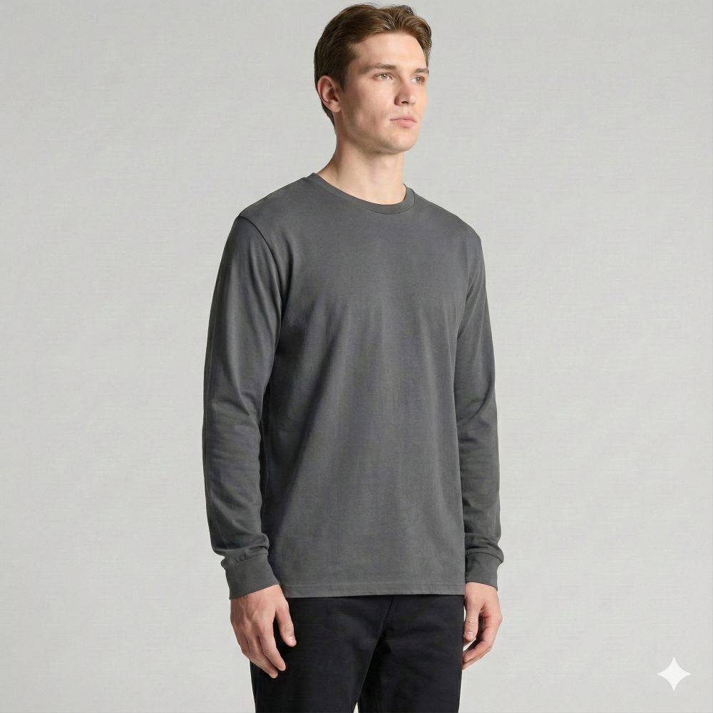 Лонгслив мужской DAILY, Цвет: Серый, Размер: M, изображение 2