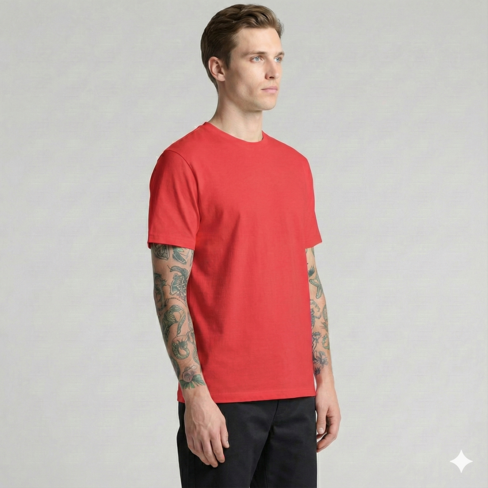 Футболка мужская классическая DAILY, Цвет: Красный, Размер: S, изображение 2