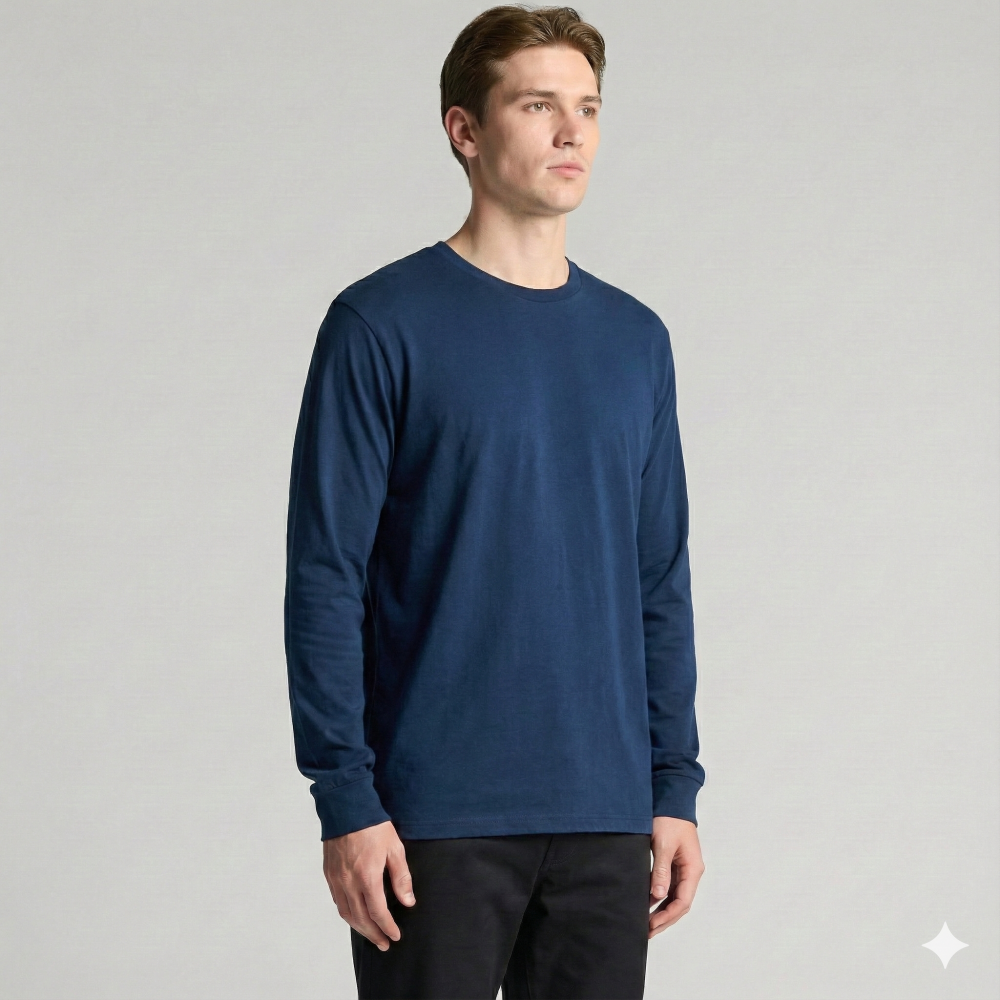 Лонгслив мужской DAILY, Цвет: Темно-синий, Размер: L, изображение 2