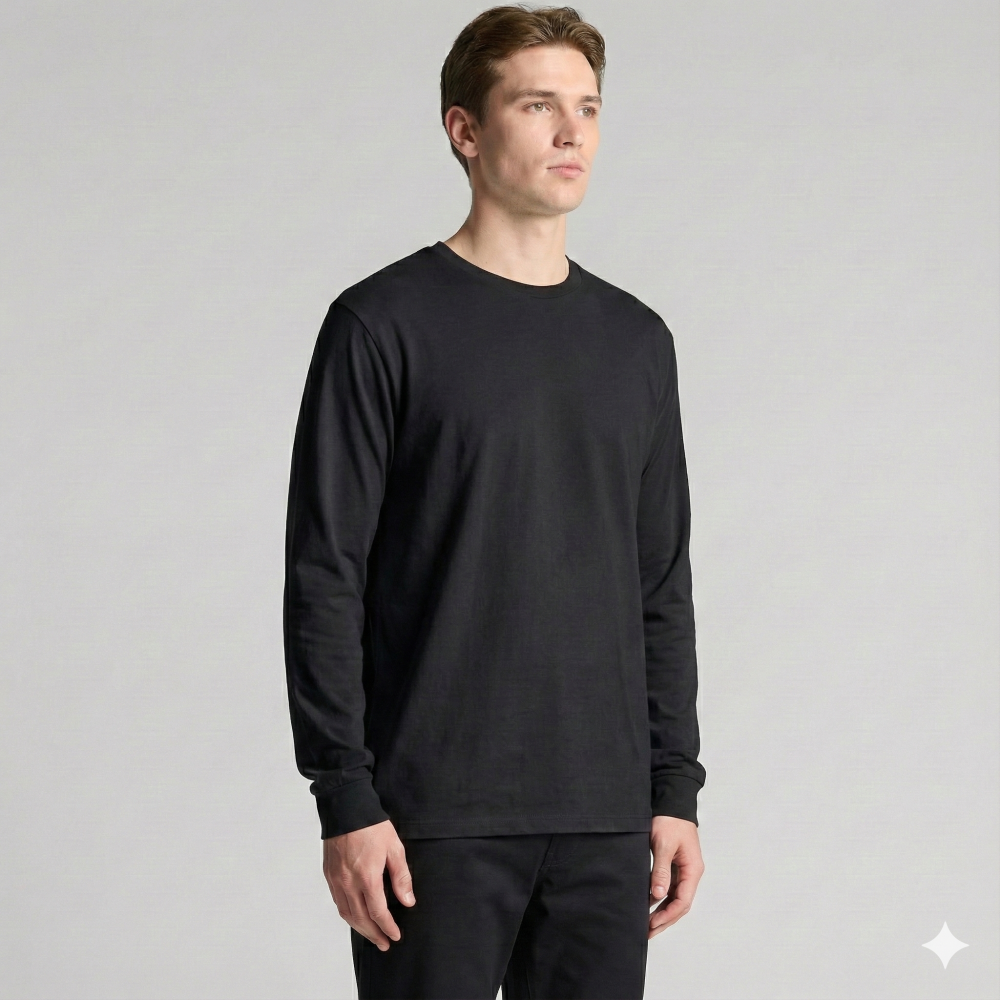 Лонгслив мужской DAILY, Цвет: Черный, Размер: XL, изображение 2