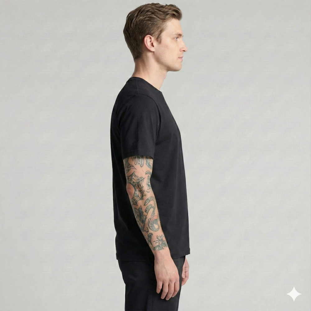 Футболка мужская классическая DAILY, Цвет: Черный, Размер: L, изображение 3