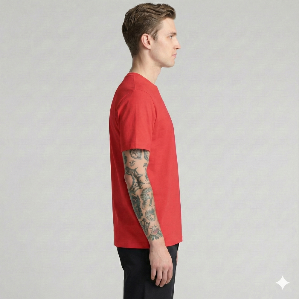 Футболка мужская классическая DAILY, Цвет: Красный, Размер: 2XL, изображение 3