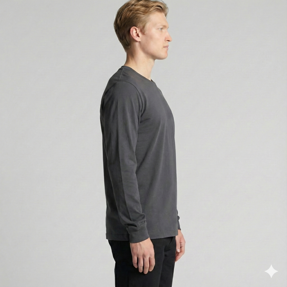 Лонгслив мужской DAILY, Цвет: Серый, Размер: XL, изображение 3