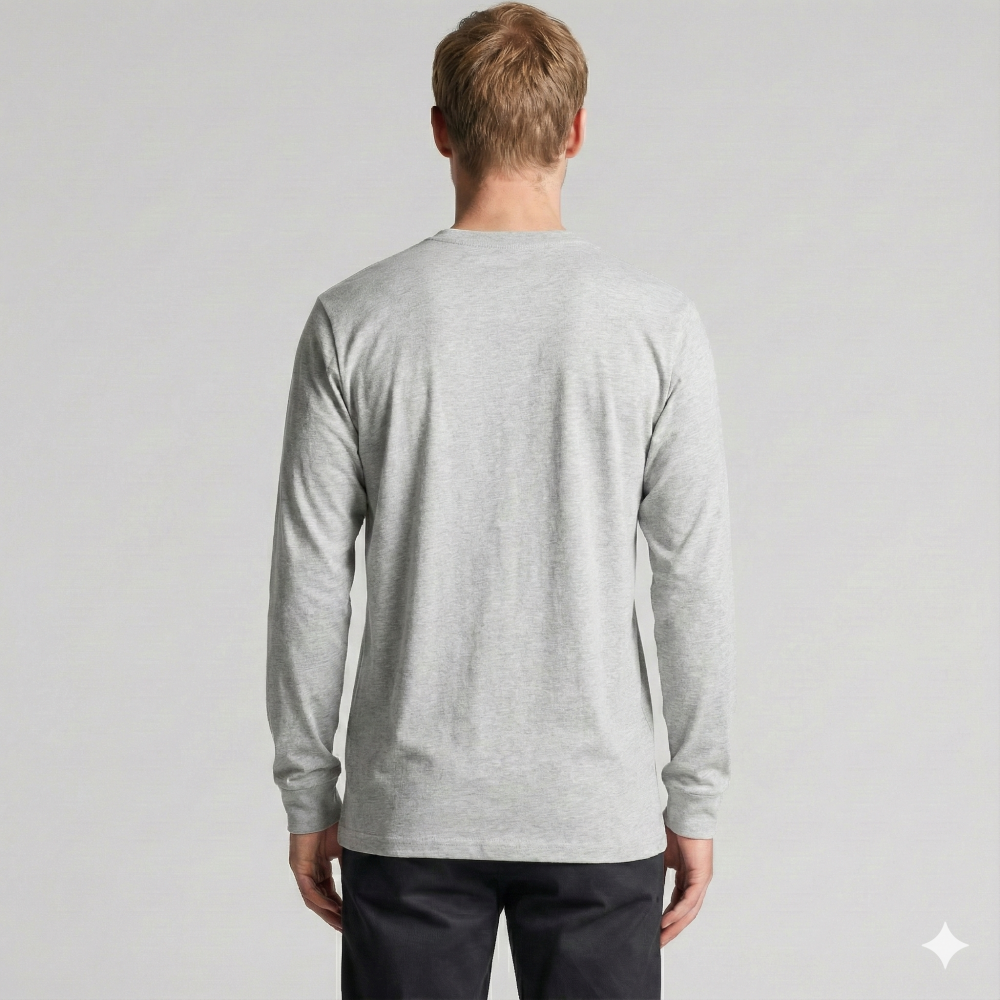 Лонгслив мужской DAILY, Цвет: Светло-серый меланж, Размер: M, изображение 3