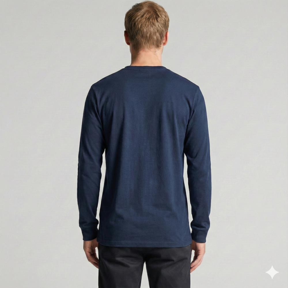 Лонгслив мужской DAILY, Цвет: Темно-синий, Размер: XS, изображение 4