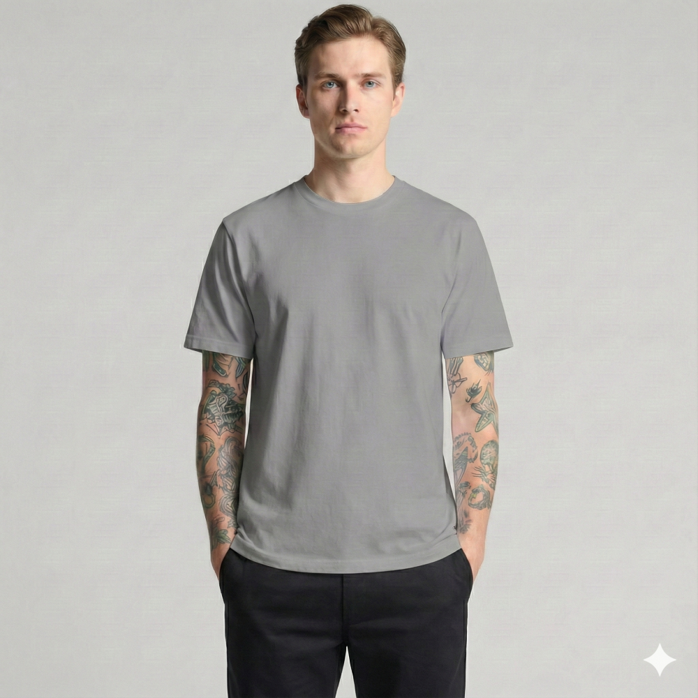 Футболка мужская классическая DAILY, Цвет: Серый, Размер: 2XL, изображение 5