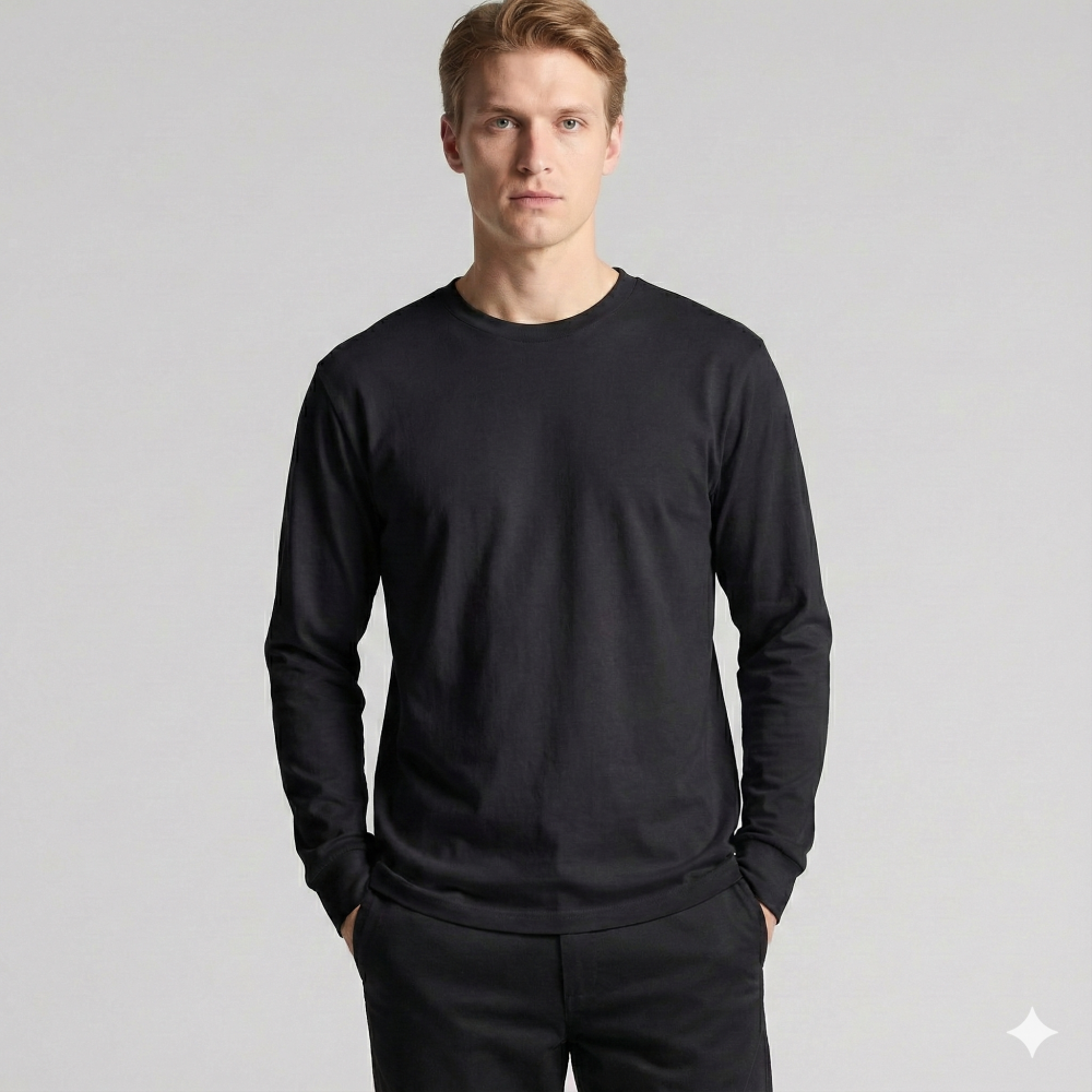 Лонгслив мужской DAILY, Цвет: Черный, Размер: S, изображение 5