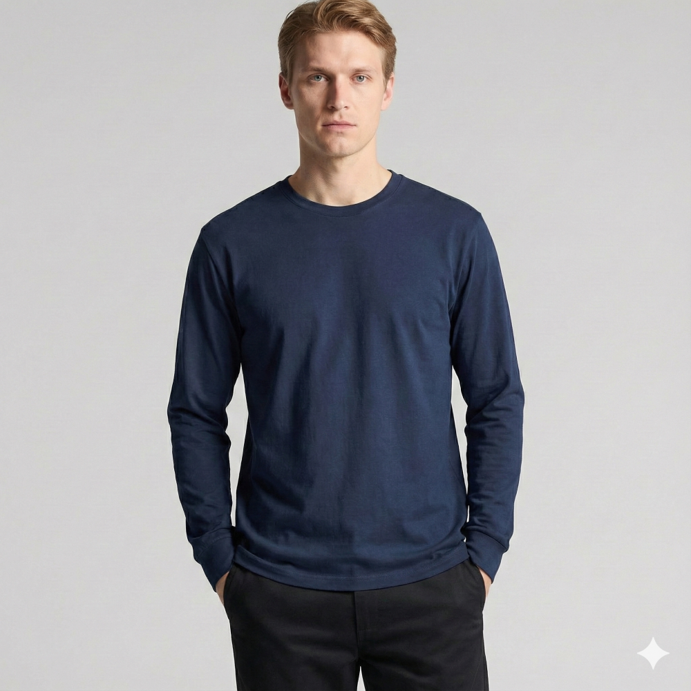 Лонгслив мужской DAILY, Цвет: Темно-синий, Размер: 2XL, изображение 5