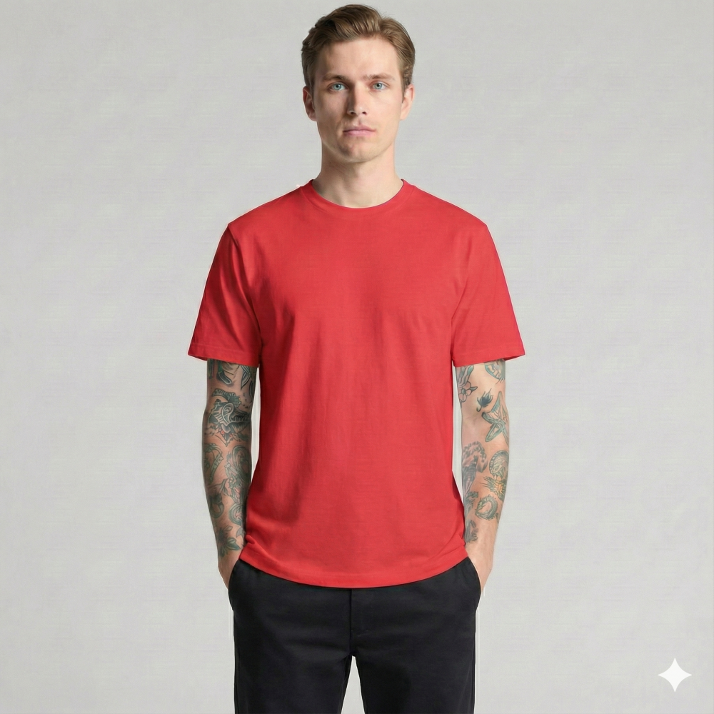 Футболка мужская классическая DAILY, Цвет: Красный, Размер: 2XL, изображение 5