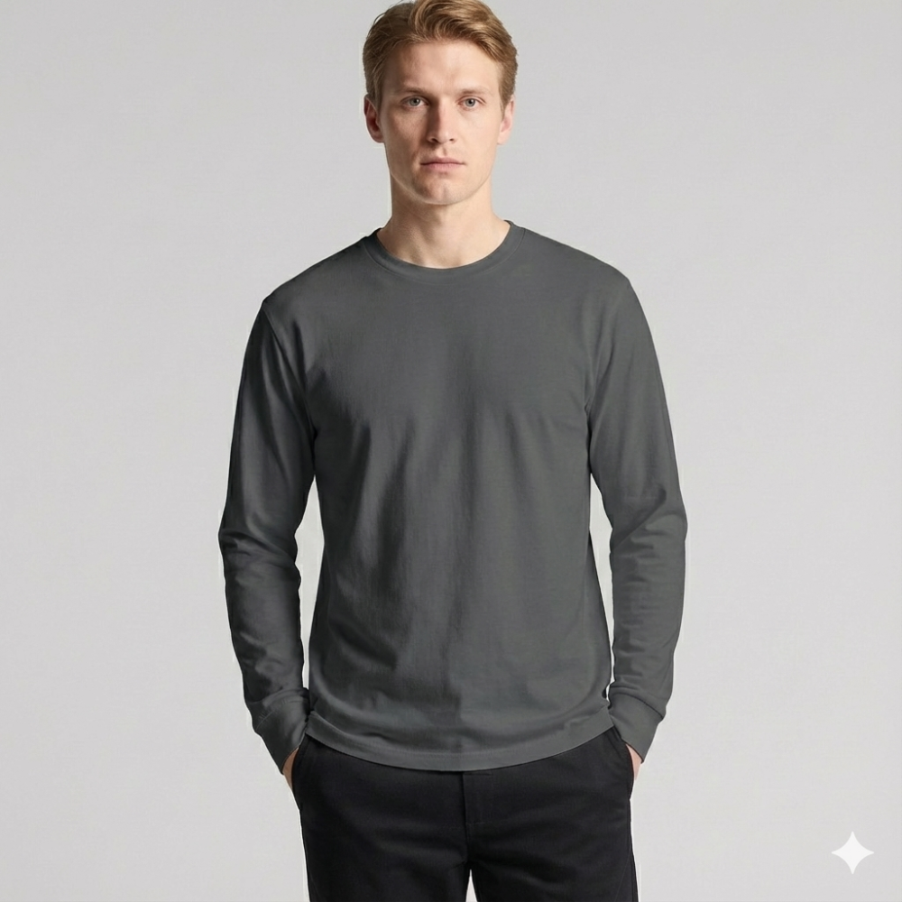 Лонгслив мужской DAILY, Цвет: Серый, Размер: S, изображение 5